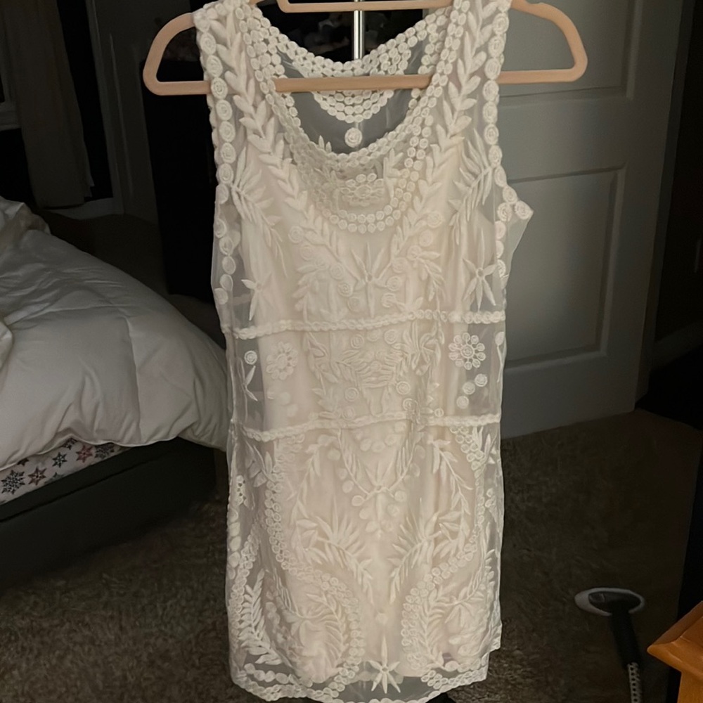 Express cream dress